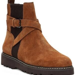 DONALD PLINER CAPTAIN SADDLE LEATHER SUEDE BOOTS SIZE 7.5 NWOB